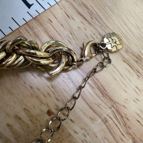 Monet Gold-Tone Chunky Rope Chain Necklace With Adjustable Clasp - Picture 10 of 12